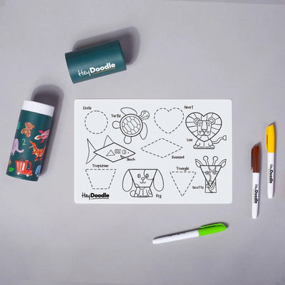 Reusable Silicone Drawing Mat: Mini Mats - DRW | Shape Shifters by Hey Doodle - Friends of K