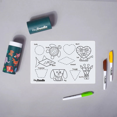 Reusable Silicone Drawing Mat: Mini Mats - DRW | Shape Shifters by Hey Doodle - Friends of K