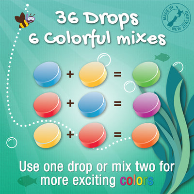 Bath Colour Drops 36 Pack by Honeysticks - Friends of K