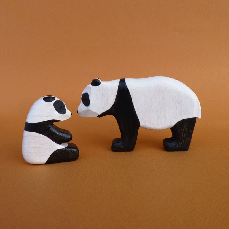 Wooden Panda Set (Mother & Baby)