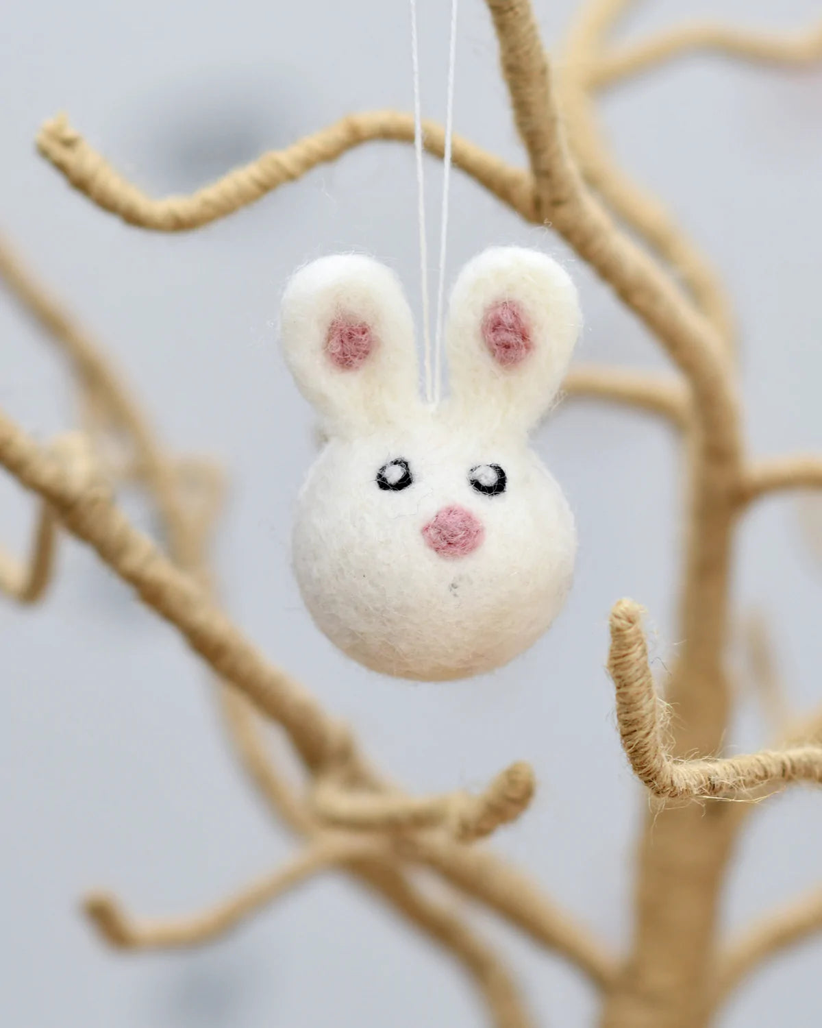 Felt White Bunny Ornament