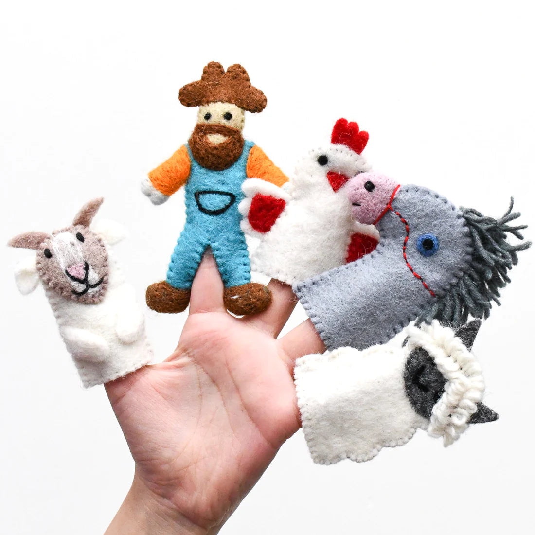 Old MacDonald Farm Animals B, Finger Puppet Set