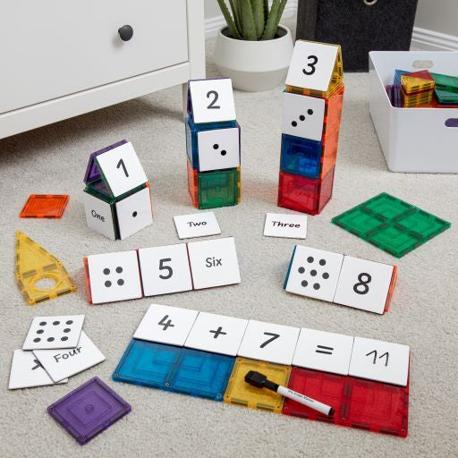 Learn & Grow - Magnetic Tile Topper - Numeric Pack (40 Piece)