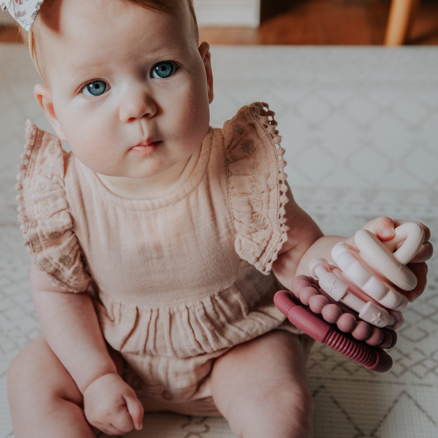 Rainbow Stacker and Teether Toy - Dusty by Jellystone - Friends of K