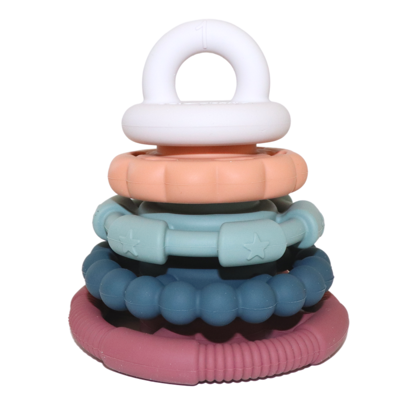 Rainbow Stacker and Teether Toy - Earth by Jellystone - Friends of K