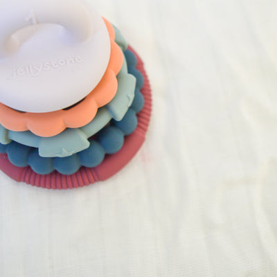 Rainbow Stacker and Teether Toy - Earth by Jellystone - Friends of K