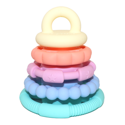 Rainbow Stacker and Teether Toy - Pastel by Jellystone - Friends of K