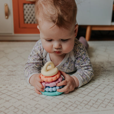 Rainbow Stacker and Teether Toy - Pastel by Jellystone - Friends of K