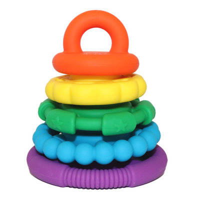 Rainbow Stacker and Teether Toy - Rainbow Bright by Jellystone - Friends of K