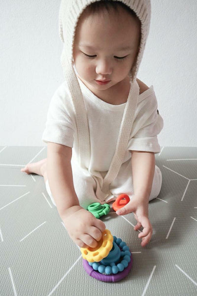 Rainbow Stacker and Teether Toy - Rainbow Bright by Jellystone - Friends of K