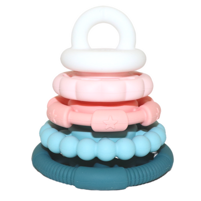 Rainbow Stacker and Teether Toy - Sugar Blossom by Jellystone - Friends of K