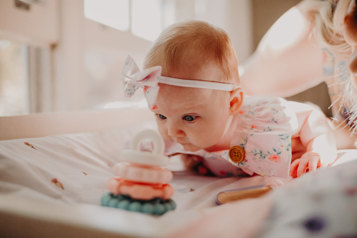 Rainbow Stacker and Teether Toy - Sugar Blossom by Jellystone - Friends of K