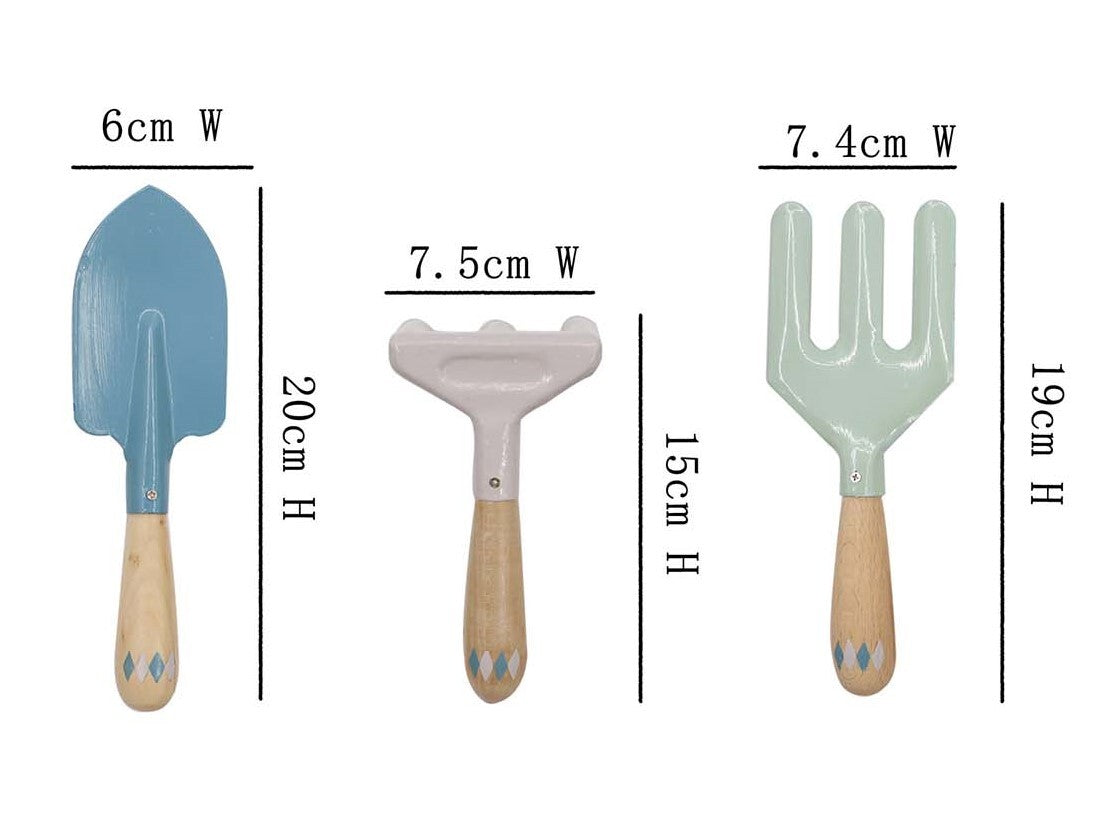 Calm & Breezy Kids Garden Tool Set (3 piece) (assorted colours) by Kaper Kidz - Friends of K