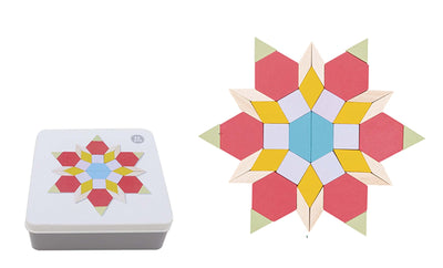 Calm & Breezy Pattern Blocks in Tin Box by Kaper Kidz - Friends of K