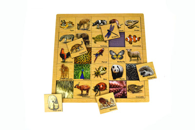 Animal Skin Matching Puzzle Tray by Kaper Kidz - Friends of K