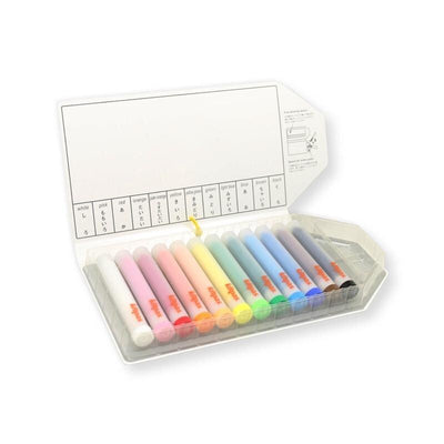 Medium Stick Crayons 12 Colours with Holder
