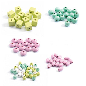 Leaves and Flowers Wooden Beads by Djeco - Friends of K