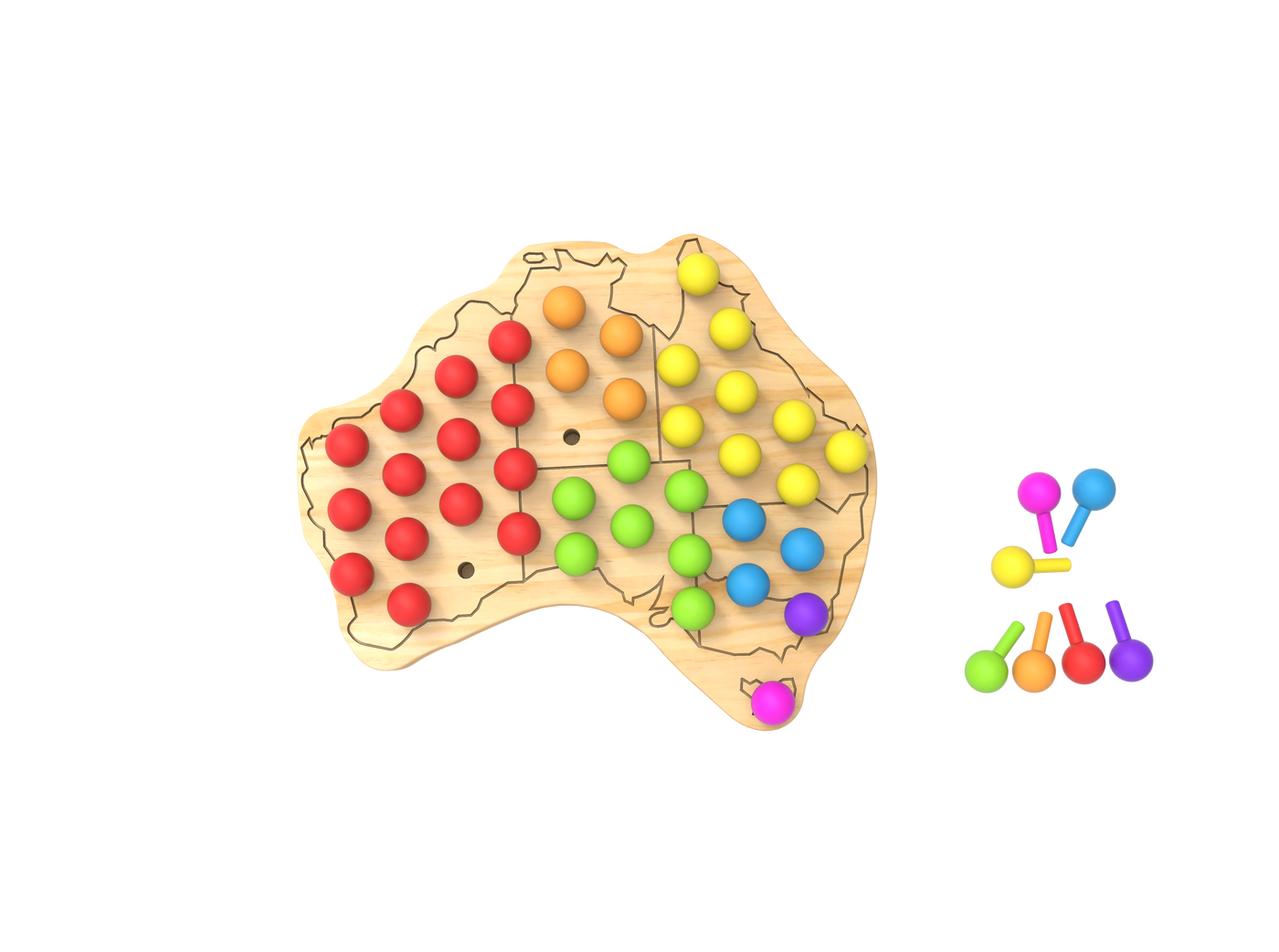 Australia Pegboard by Little Pegz - Friends of K