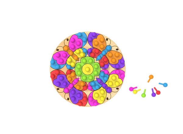 Butterfly Mandala Pegboard by Little Pegz - Friends of K