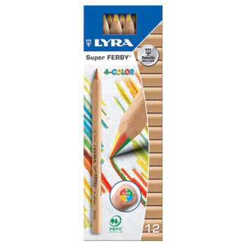 Lyra Super Ferby 4-colour Rainbow box of 12 pencils 3710500 by Lyra - Friends of K