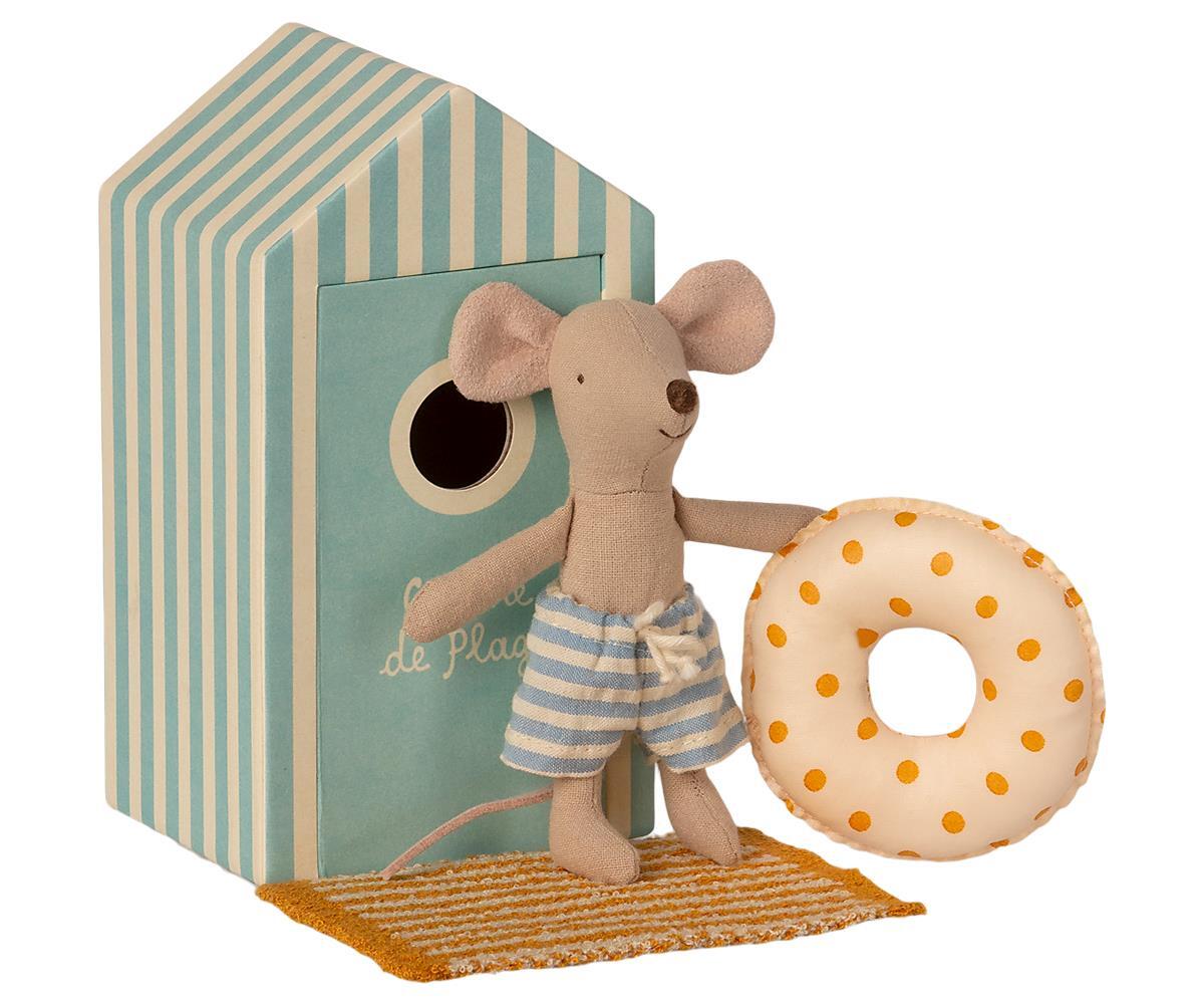 Beach Mouse Little Brother in Cabin by Maileg - Friends of K