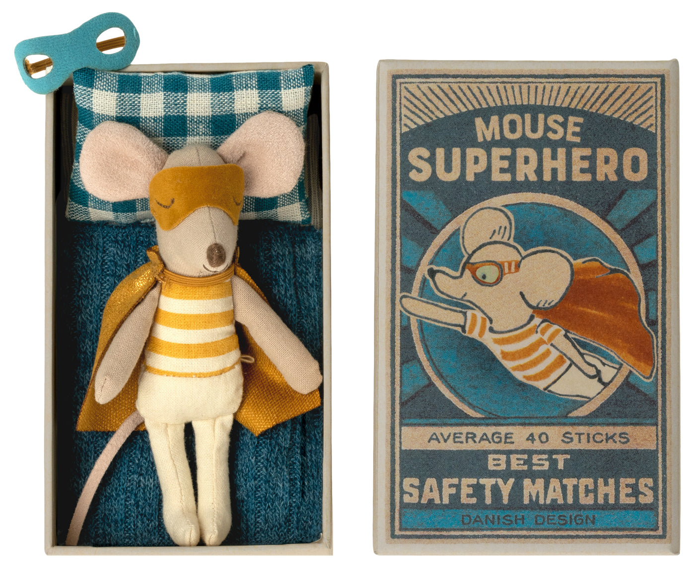 Super Hero Mouse in Matchbox by Maileg - Friends of K