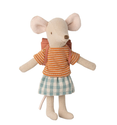 Tricycle Mouse Big Sister with Bag Rose by Maileg - Friends of K