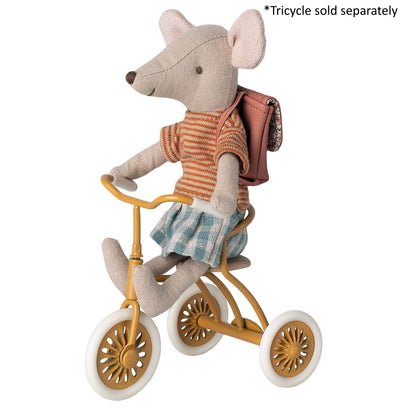 Tricycle Mouse Big Sister with Bag Rose by Maileg - Friends of K