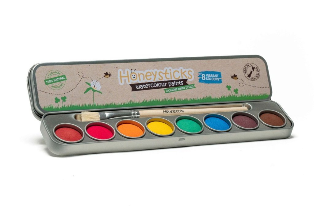 Natural Watercolour Washable Paints 8 Pack by Honeysticks - Friends of K