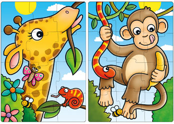 First Jungle Friends 2 x 12pc Jigsaw Puzzle by Orchard Toys - Friends of K