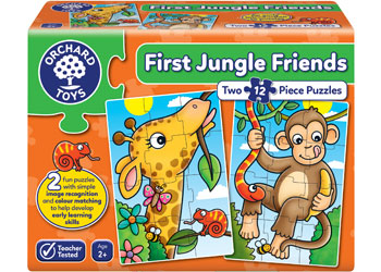 First Jungle Friends 2 x 12pc Jigsaw Puzzle by Orchard Toys - Friends of K