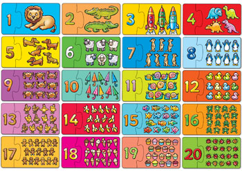 Match and Count 20pc Jigsaw Puzzle by Orchard Toys - Friends of K