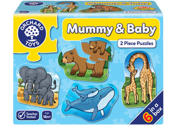 Mummy & Baby 6 x 2pc Jigsaw Puzzle by Orchard Toys - Friends of K