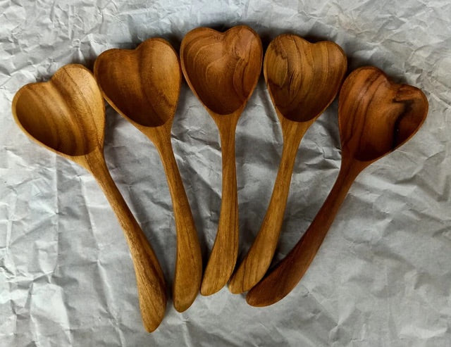 Teak Heart Spoon by Papoose - Friends of K