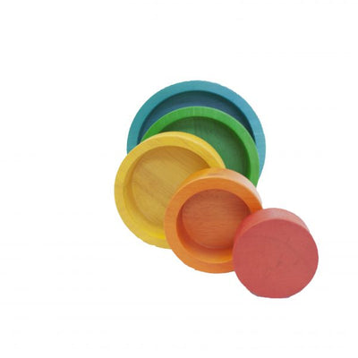 Natural Coloured Nesting and Stacking Bowls by QTOYS - Friends of K