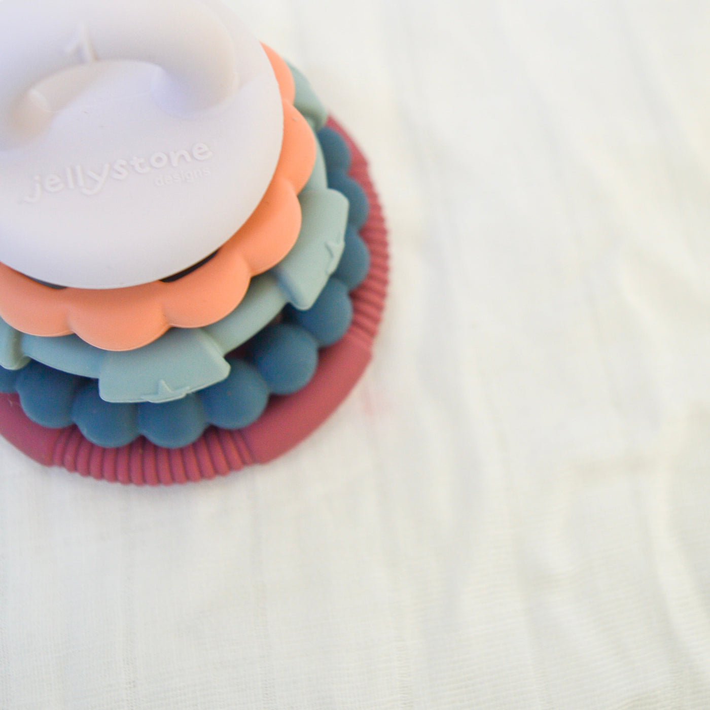 Rainbow Stacker and Teether Toy - Earth by Jellystone - Friends of K