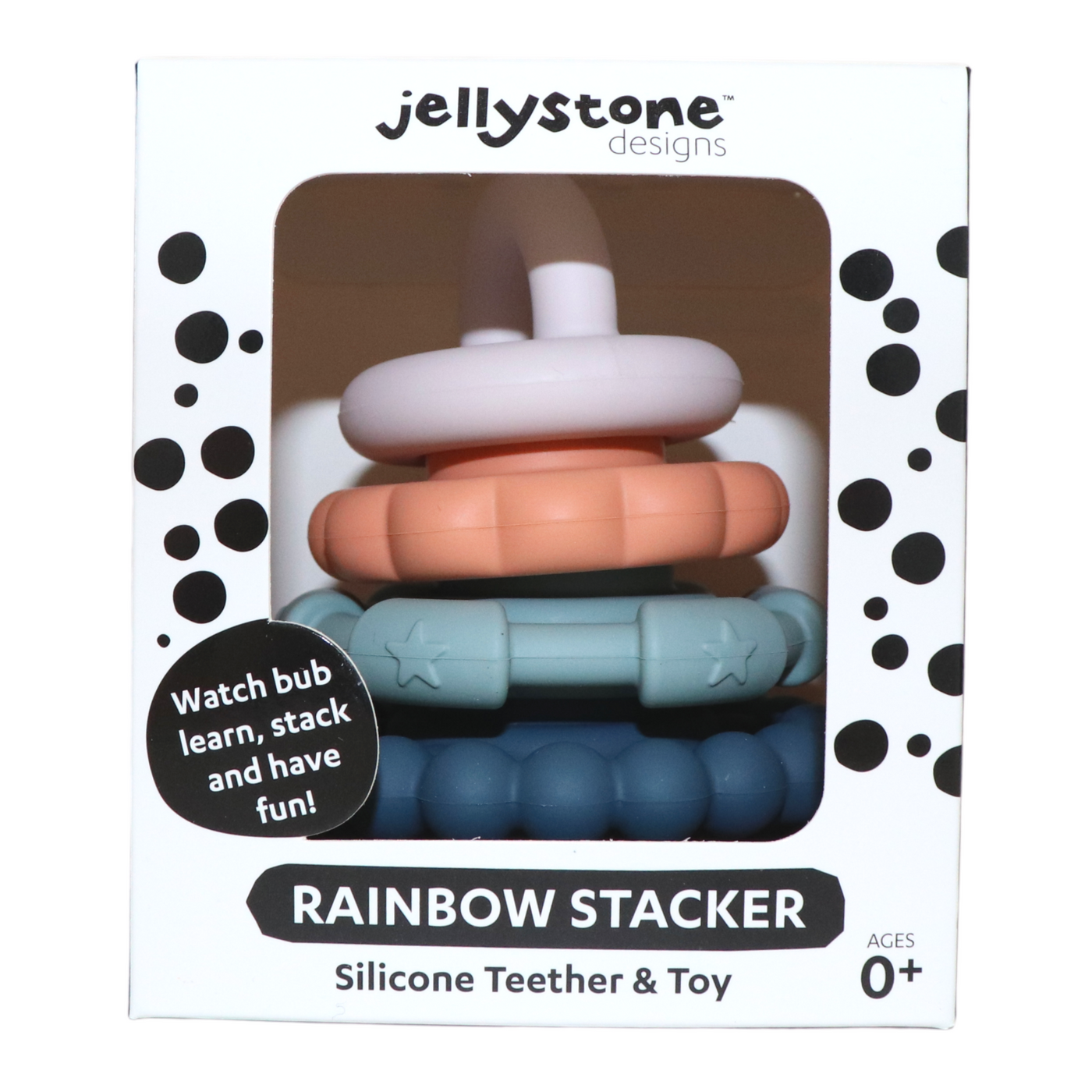 Rainbow Stacker and Teether Toy - Earth by Jellystone - Friends of K