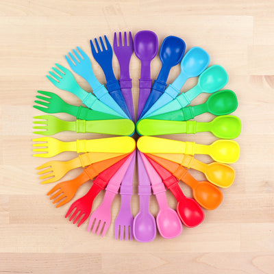 Re-Play Fork & Spoon Set (assorted colours) by Re-Play - Friends of K
