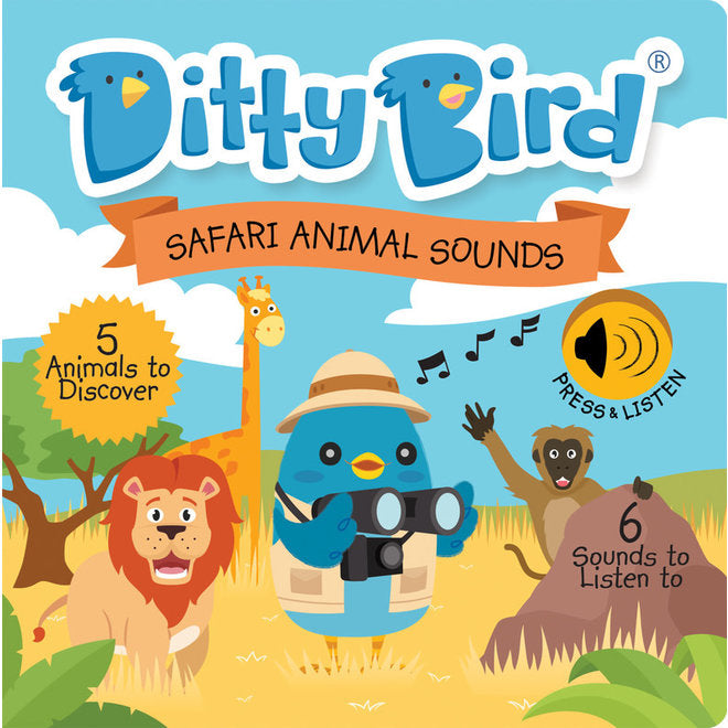 Safari Animal Sounds Board Book by Ditty Bird - Friends of K
