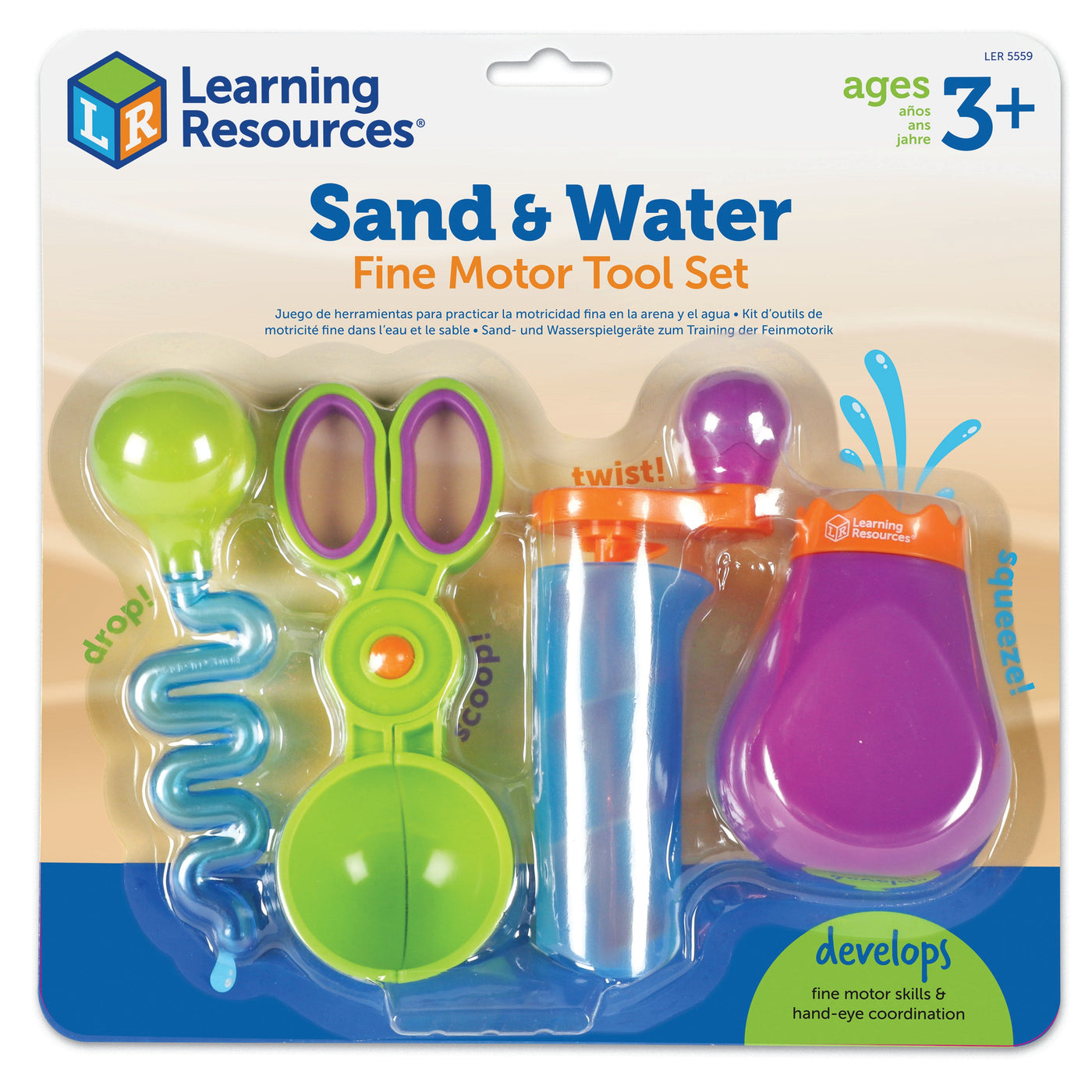 Sand and Water Fine Motor Tool Set of 4 by Learning Resources - Friends of K