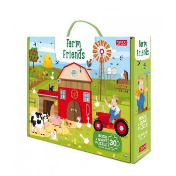 Giant Puzzle Farm Friends Puzzle and Book Set (30 pc) by Sassi Junior - Friends of K