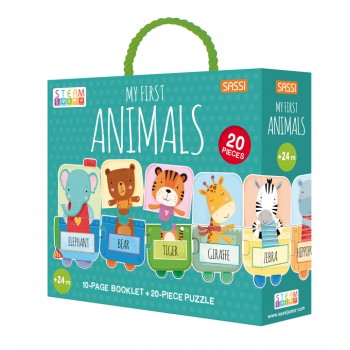 My First Animals Puzzle and Book Set (1 metre) by Sassi Junior - Friends of K