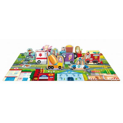 Learn Shapes Vehicles 3D Puzzle and Book Set (40pc) by Sassi Junior - Friends of K