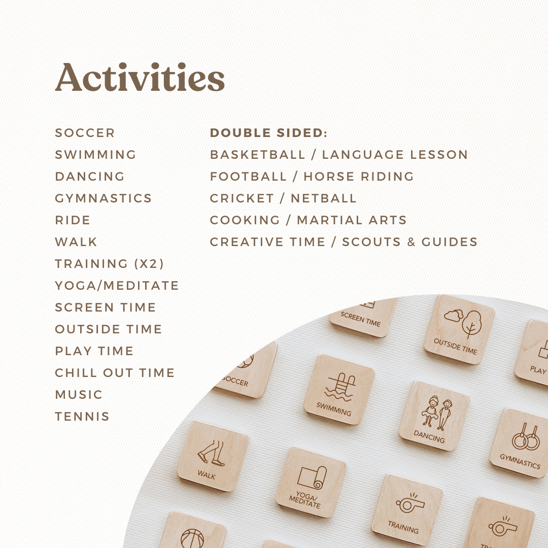 Magnetic Timber Picture Tiles - Activities Set (20 pack) by Second Scout - Friends of K