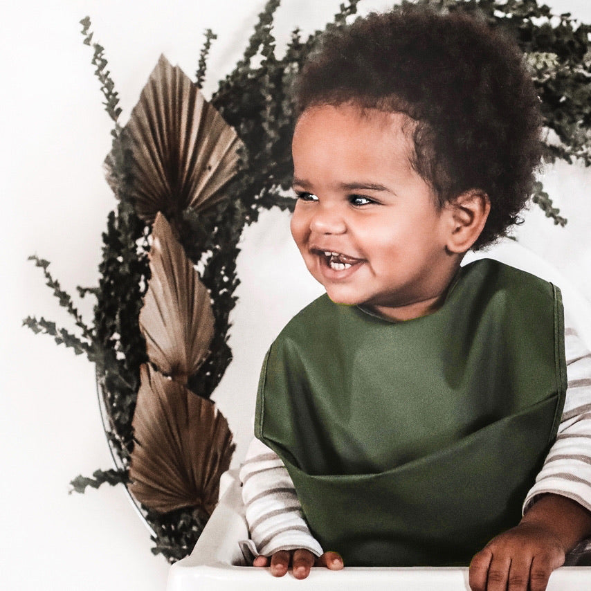 Waterproof Snuggle Bib - Olive by Snuggle Hunny Kids - Friends of K