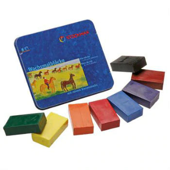 Stockmar Wax Crayons 8 Blocks in Tin w Black by Stockmar - Friends of K