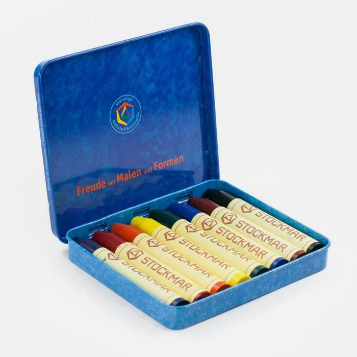 Stockmar Wax Stick Crayons Tin of 8 Wax Crayons by Stockmar - Friends of K