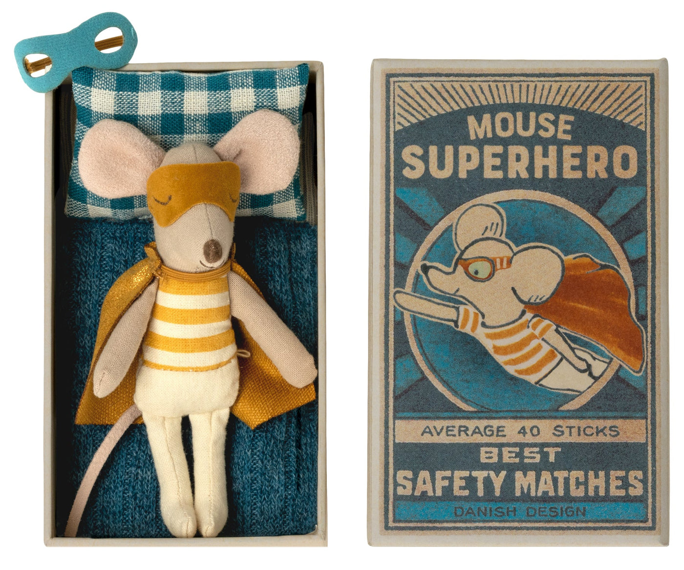 Super Hero Mouse in Matchbox by Maileg - Friends of K