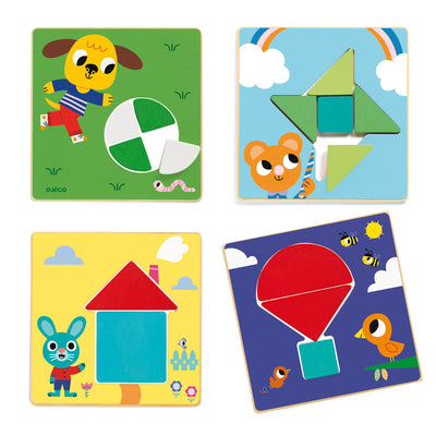 Tangramini Wood Puzzle by Djeco - Friends of K