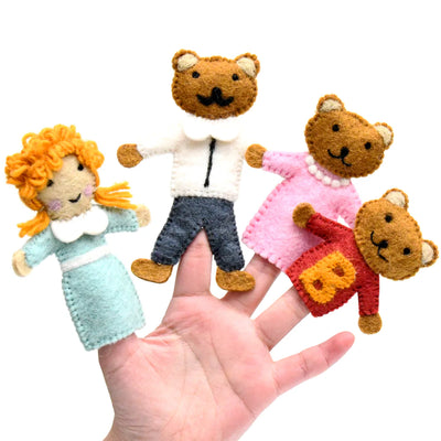 Goldilocks and the Three Bears, Finger Puppet Set by Tara Treasures - Friends of K